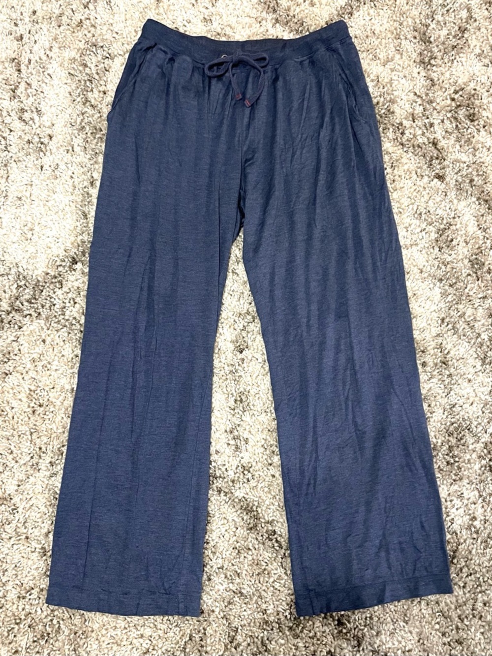 Men’s Daniel Buchler Navy Silk Blend Pajama Lounge Pants - Size Small